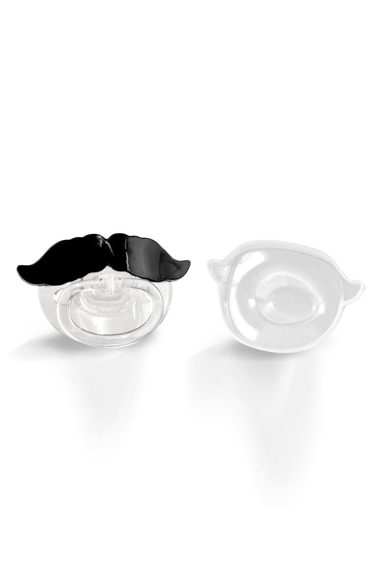 Fred & Friends 'Mustache' Pacifier, Alternate, color, Black