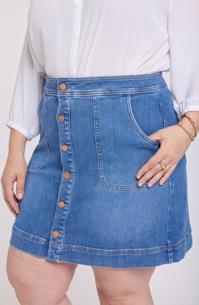 NYDJ High Waist Utility Denim Skirt, Alternate, color, 