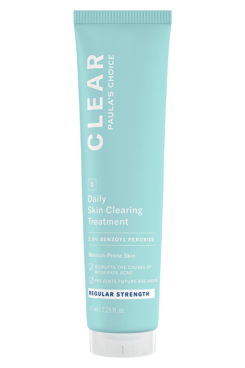 Clear Regular Strength Daily Skin Clearing Treatment with 2.5% Benzoyl Peroxide, Main, color, NO COLOR