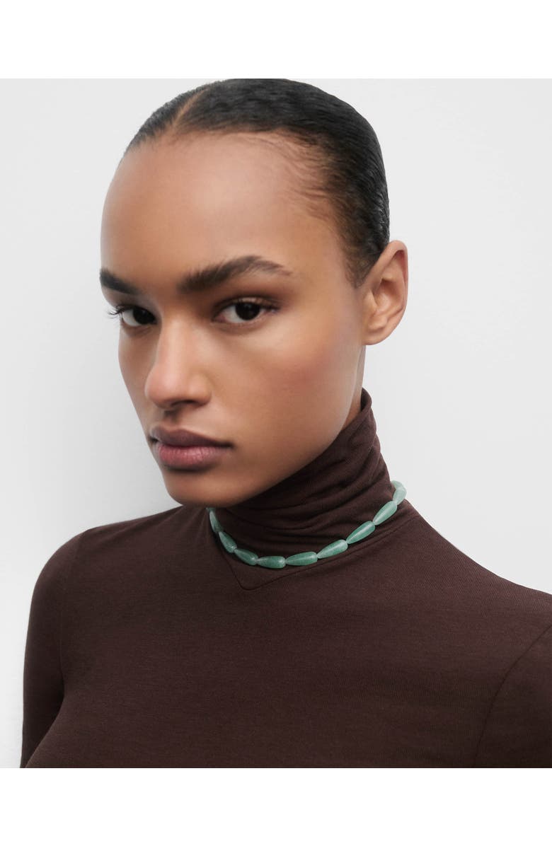 PDPAOLA Green aventurine Drop necklace, Alternate, color, Green Aventurine