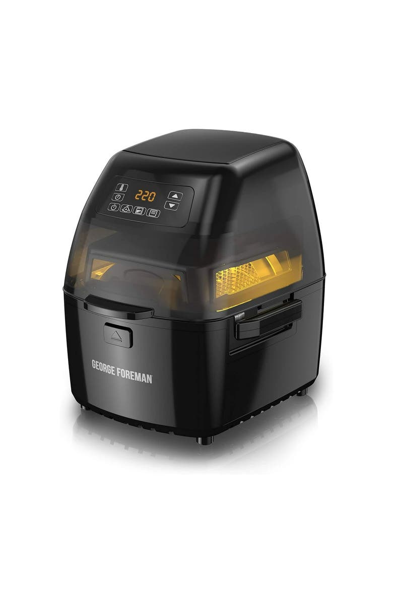 George Foreman Twist N Crisp Air Fryer with Backing Rack, Main, color, Black