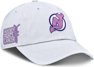 FANATICS Men's Fanatics  White New Jersey Devils Authentic Pro Hockey Fights Cancer Adjustable Hat