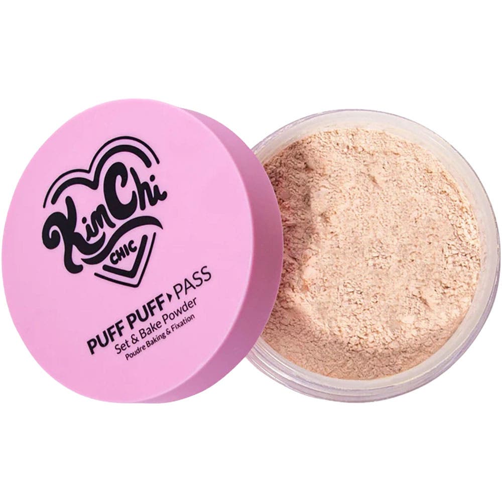 KIMCHI CHIC BEAUTY Puff Puff Pass Set and Bake Powder in Various Colors in 03 Translucent 