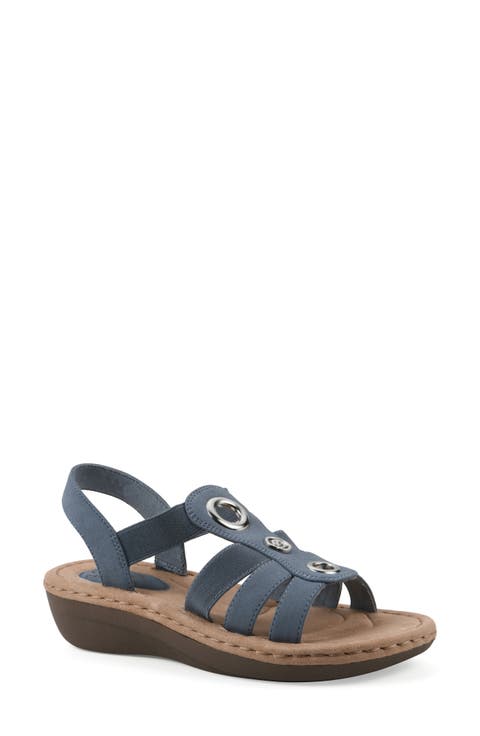 Casimir Grommet Stud Wedge Sandal (Women)