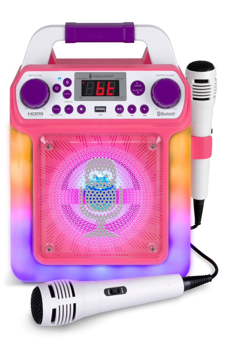 Singing Machine Groove Mini HDMI Karaoke Player with Two Microphones, Alternate, color,