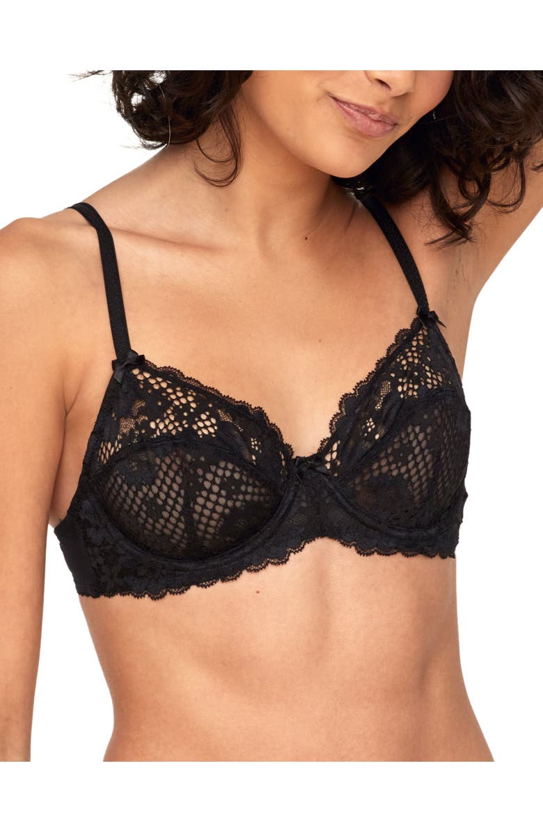 Adore Me Cinthia Unlined Full Coverage Bra, Main, color, Black