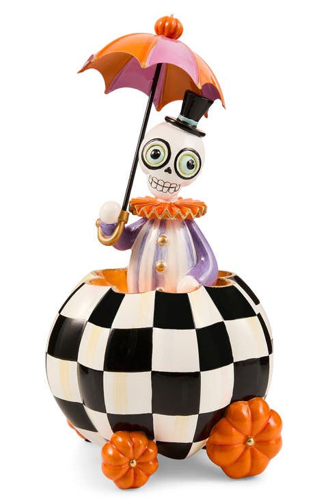 Courtly Check Skeleton Carriage Halloween Decoration