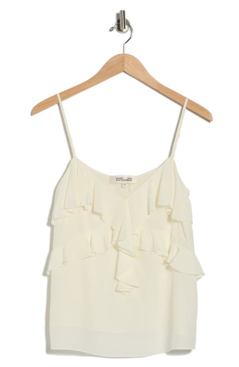 Eleni Ruffle Silk Crop Camisole