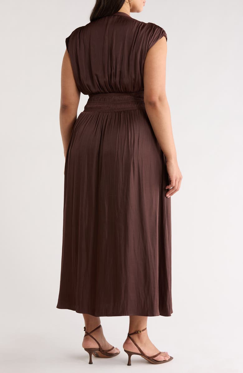 Nordstrom Smocked Waist Maxi Dress, Alternate, color, Brown Roast