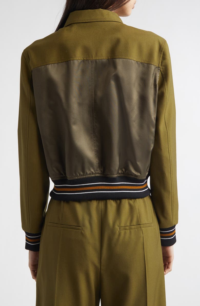 Marni Virgin Wool Bomber Jacket, Alternate, color, 00V51dusty Olive