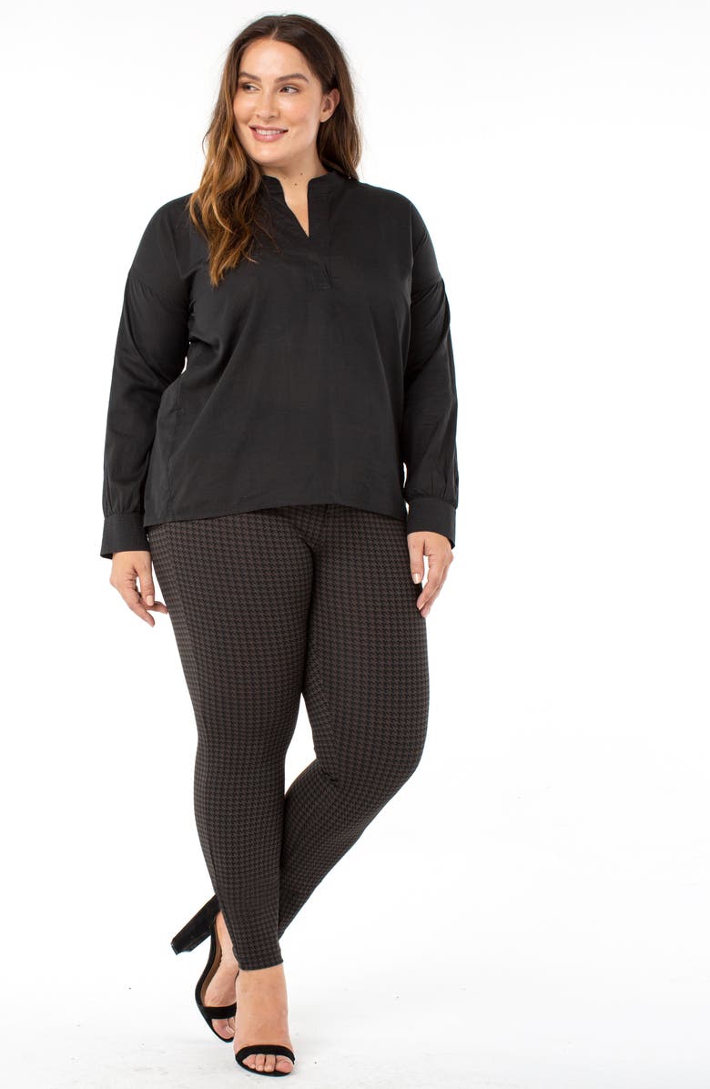 Liverpool Madonna Houndstooth Check Skinny Pants, Alternate, color,