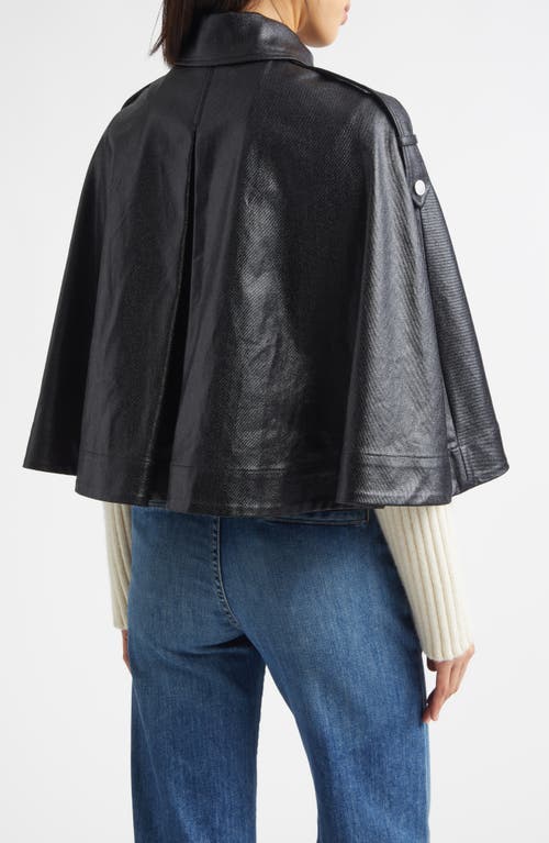Derek Lam 10 Crosby Beatrix Rib Sleeves Coated Twill Cape In Multi