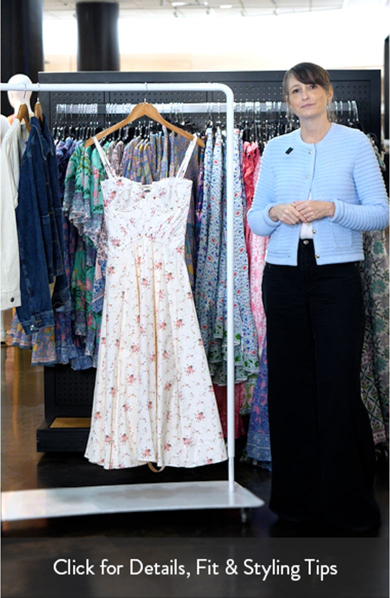 Steffani Floral Corset Midi Sundress, sales video thumbnail