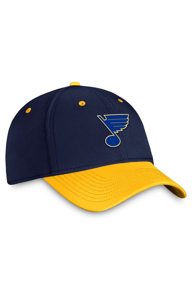 FANATICS Men's Fanatics Branded  Navy/Gold St. Louis Blues Authentic Pro Rink Two-Tone Flex Hat, Alternate, color, Navy