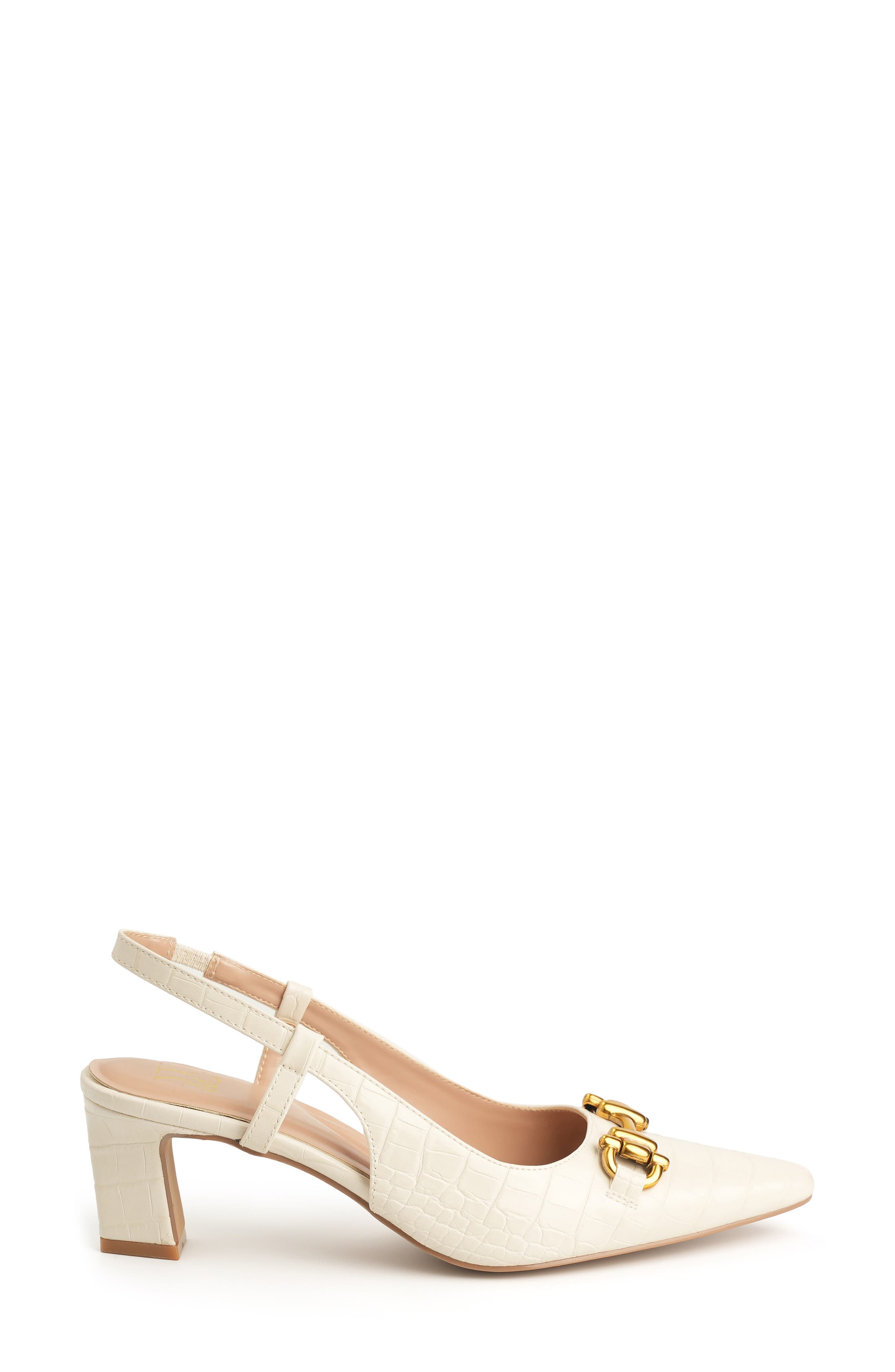 NEW YORK AND COMPANY Ilona Horsebit Slingback Pump, Alternate, color, Ivory