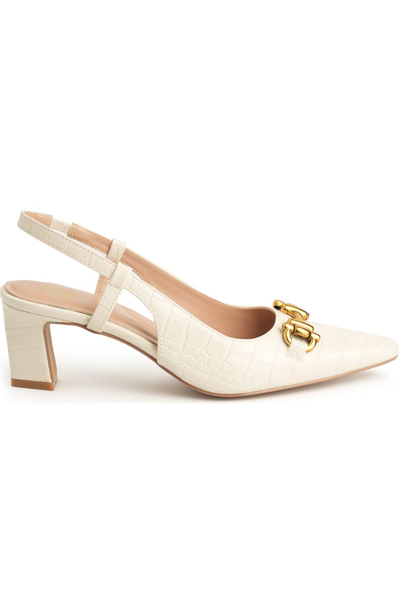 NEW YORK AND COMPANY Ilona Horsebit Slingback Pump, Alternate, color, Ivory