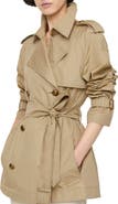 Burberry Short Lightweight Cotton Belgravia Trench Coat