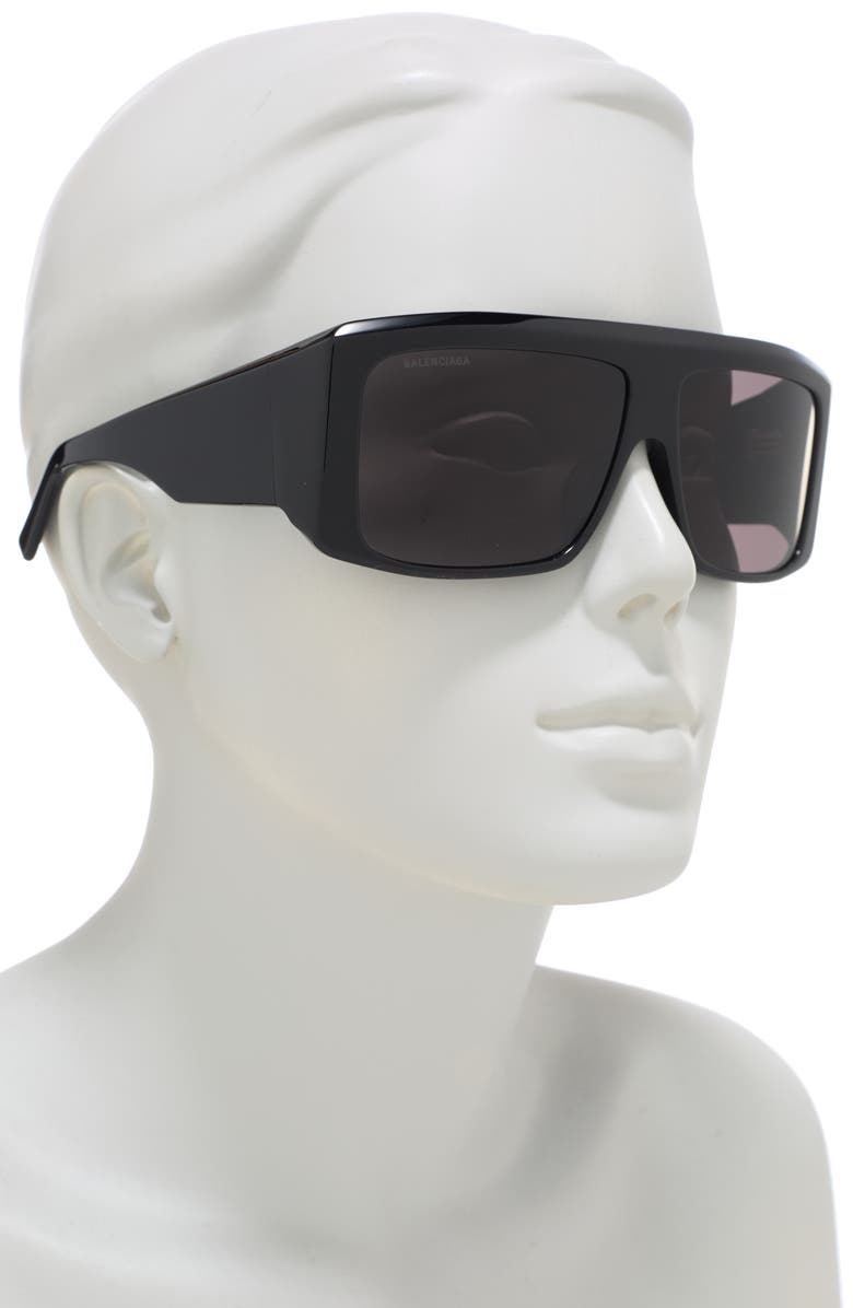 Balenciaga 63mm Shield Sunglasses, Alternate, color, 
