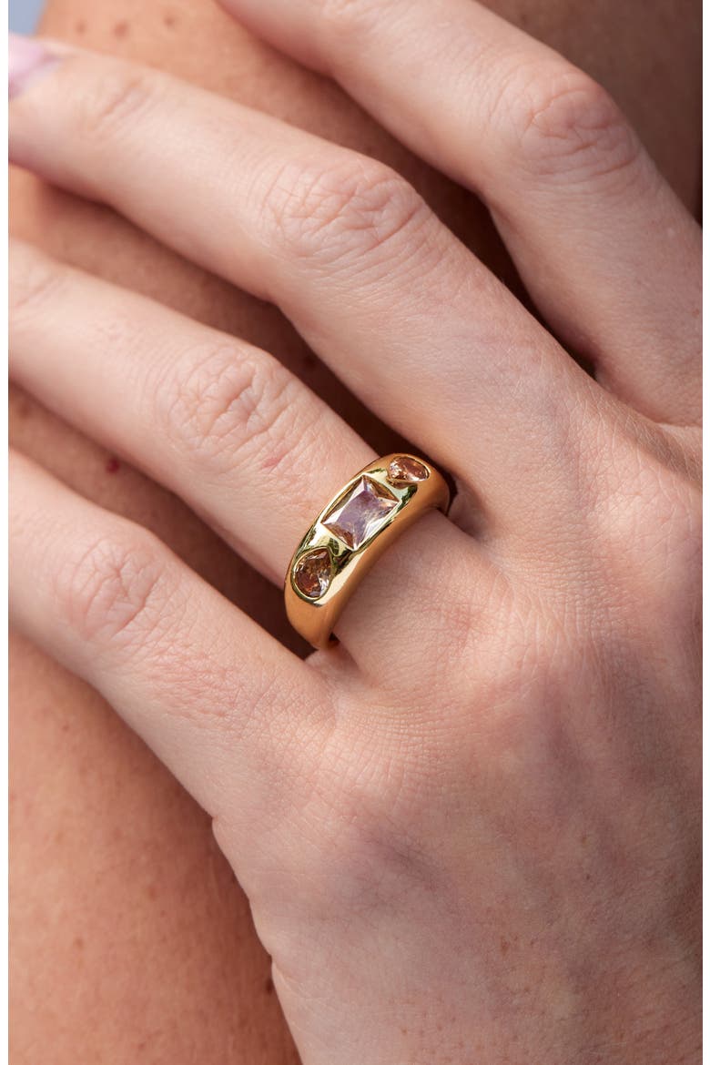 Multishaped Champagne Band Ring, Alternate, color, YELLOW GOLD