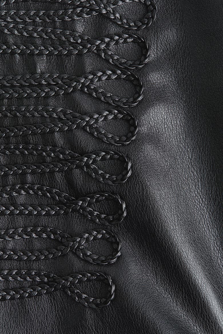 Braided-Detail Skirt, Alternate, color, Black
