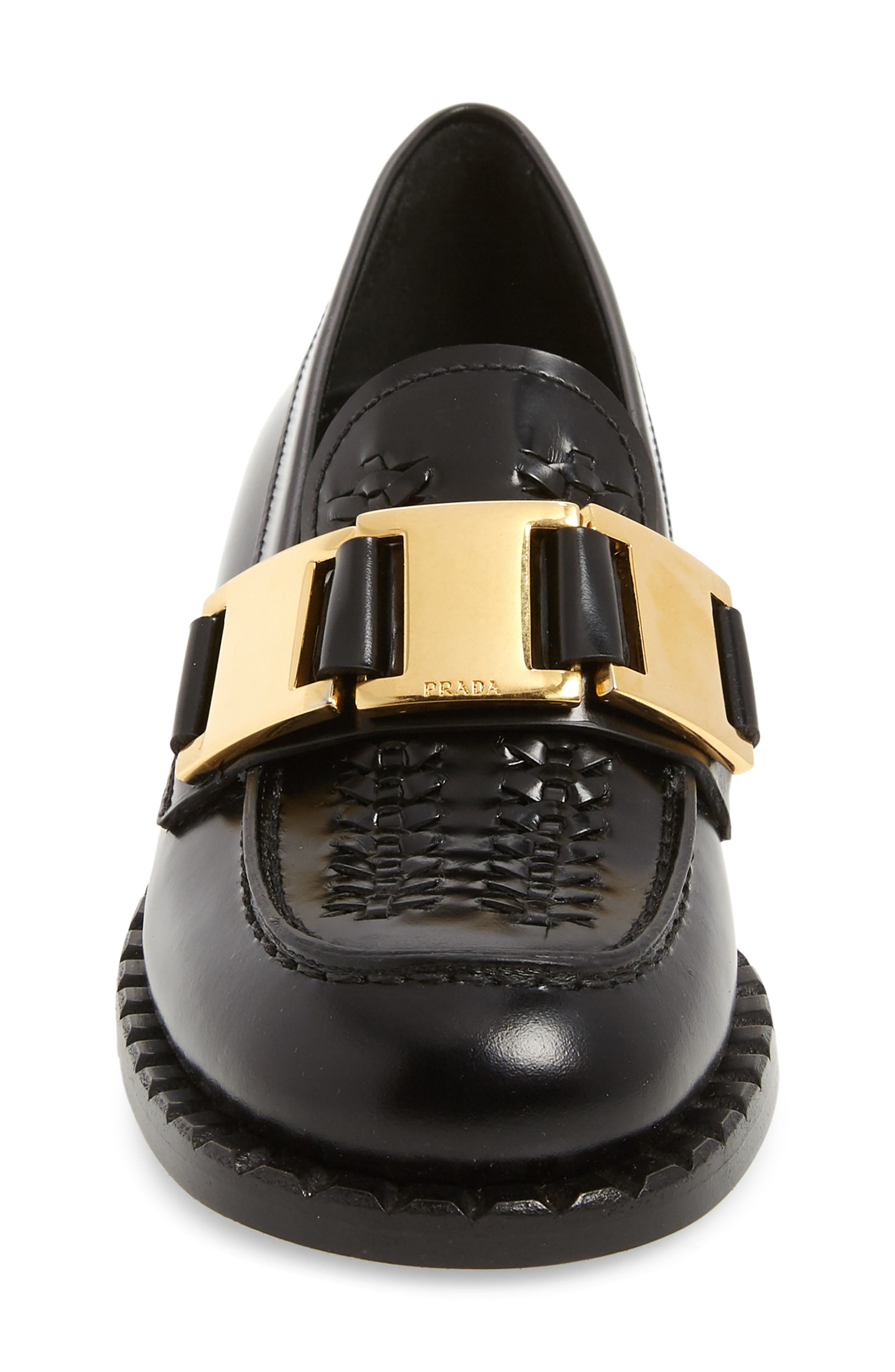Prada Chain Loafer, Alternate, color, 