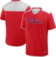 FANATICS Men's Fanatics Red Philadelphia Phillies Walk Off V-Neck T-Shirt