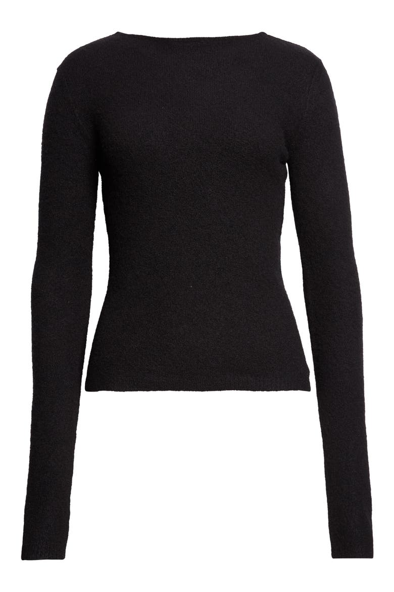 Cashmere Blend Boatneck Sweater, Main, color, BLACK