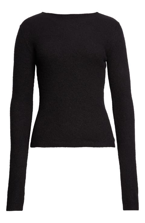 Cashmere Blend Boatneck Sweater