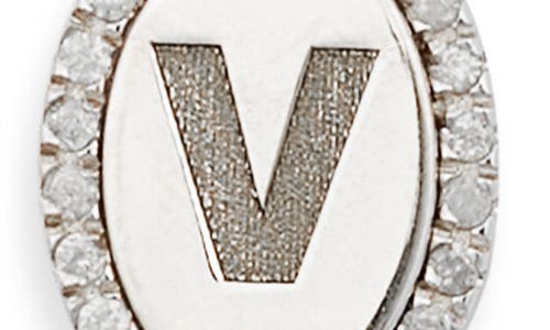 Meshmerise Diamond Initial Disc Bracelet In Metallic