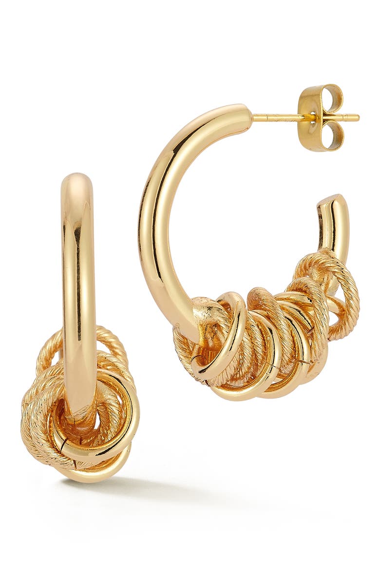 Multi Ring Hoop Earrings, Main, color, GOLD