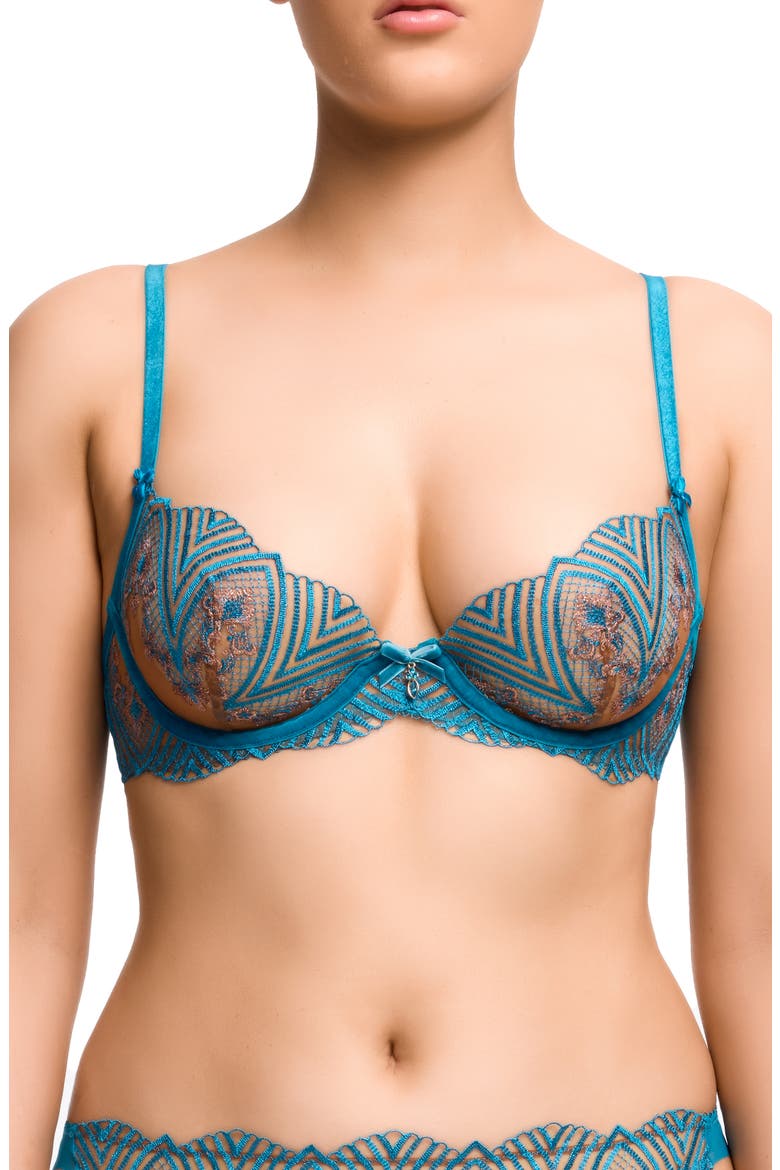Fortunia Underwire Plunge Bra, Main, color, MOSAIC