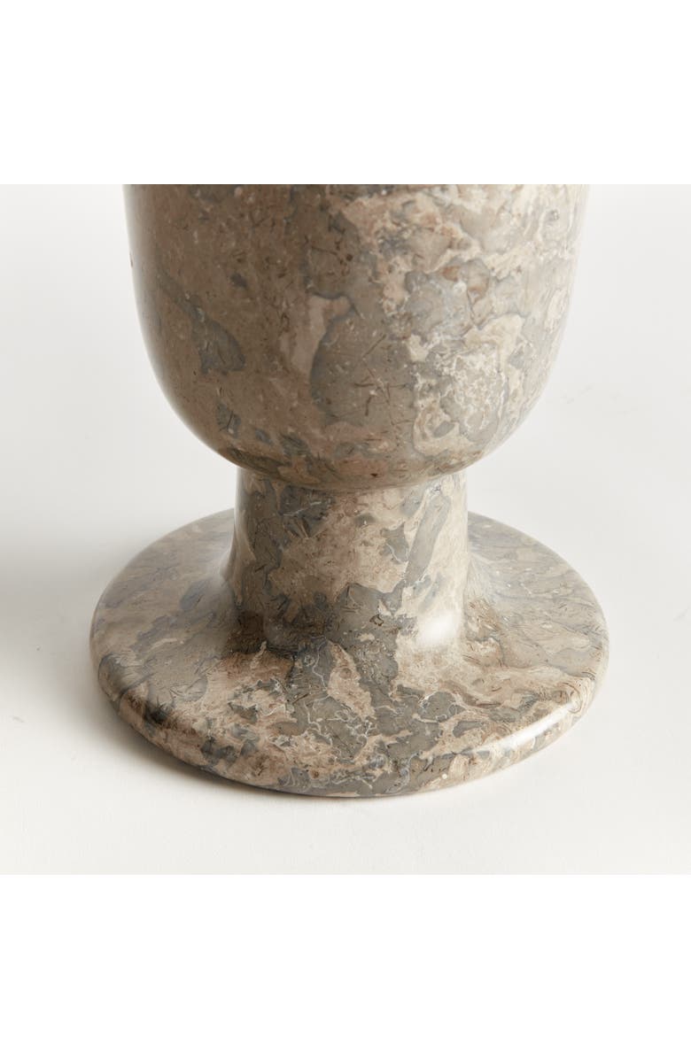 Napa Home & Garden Claria Footed Vase - Gray Marble - Unique Veining Design, Alternate, color, Gray