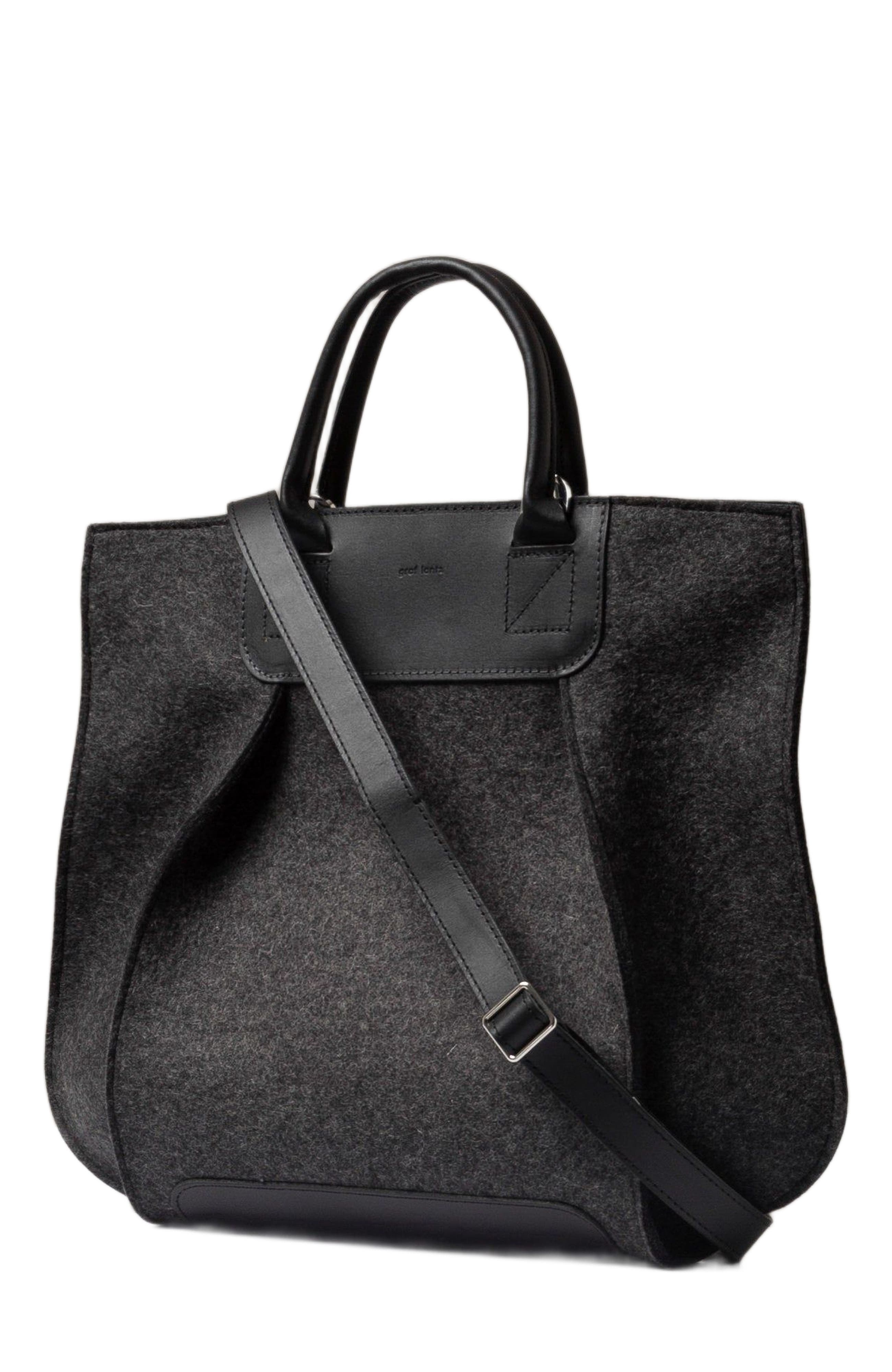 Graf Lantz Frankie Merino Wool Tote, Main, color, Charcoal Black