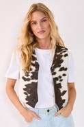 NASTY GAL Cow Hide Leather Waistcoat