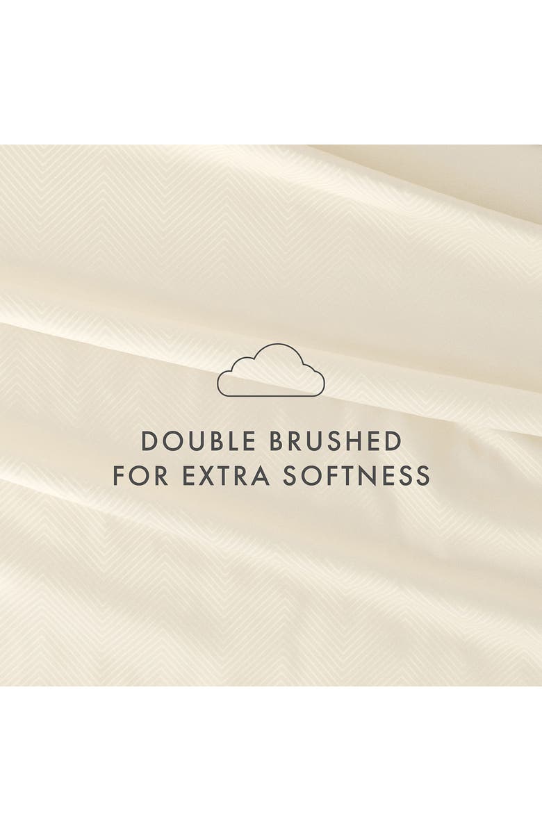 HOMESPUN Premium Chevron Embossed Sheet Set, Alternate, color, Ivory