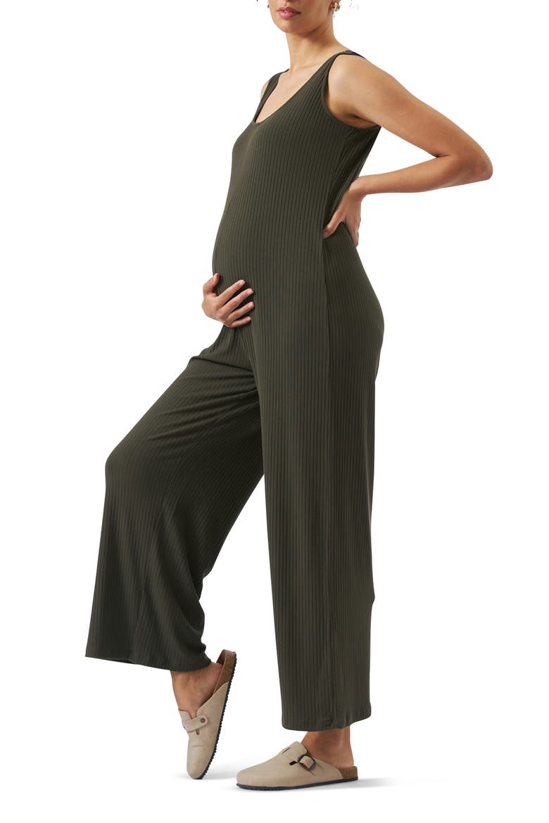 Bobby Rib Jumpsuit, Alternate, color, KHAKI
