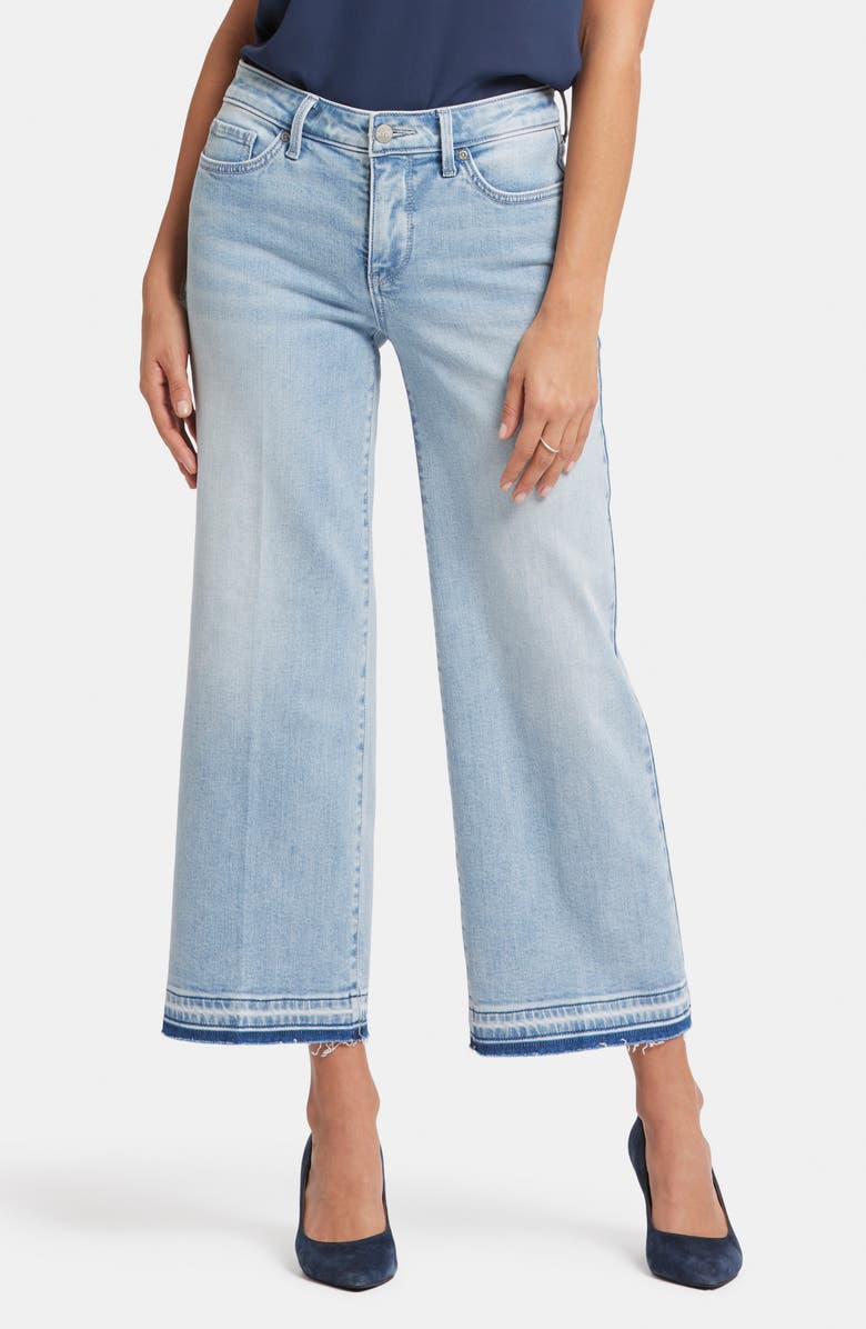 NYDJ Teresa Release Hem Ankle Wide Leg Jeans, Main, color, Misty Ridge
