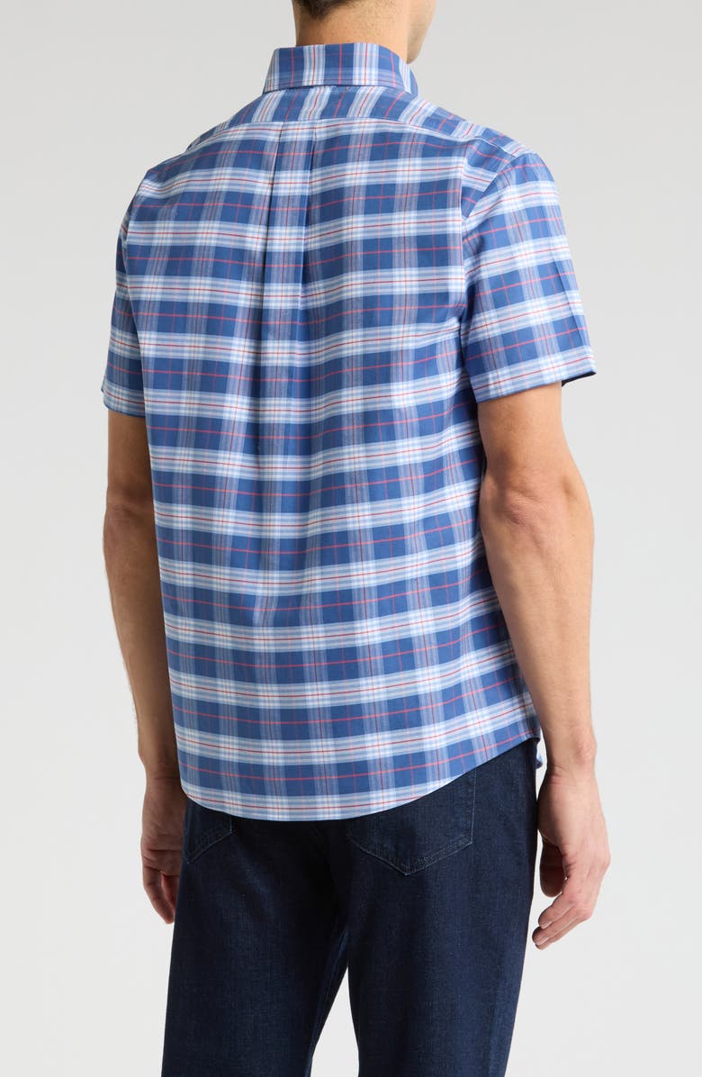 Brooks Brothers Regular Fit Stretch Cotton Oxford Short Sleeve Button-Down Shirt, Alternate, color, 