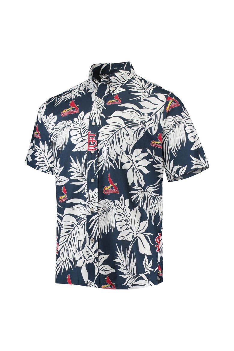 Men's Reyn Spooner Navy St. Louis Cardinals Aloha Button-Up Shirt, Alternate, color, Navy