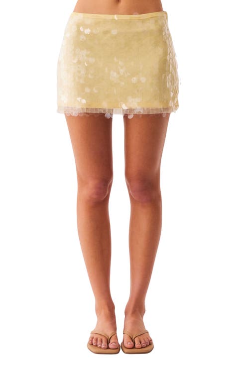 Calena Sequin Paillette Micro Miniskirt