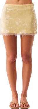 SNDYS Calena Sequin Paillette Micro Miniskirt