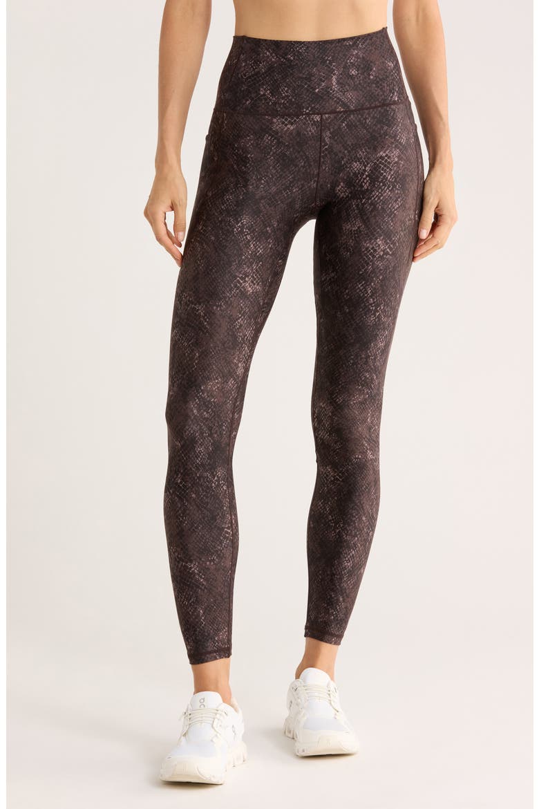 Kelly Performance Leggings, Main, color, BLACK COFFEE SNAKE SKIN