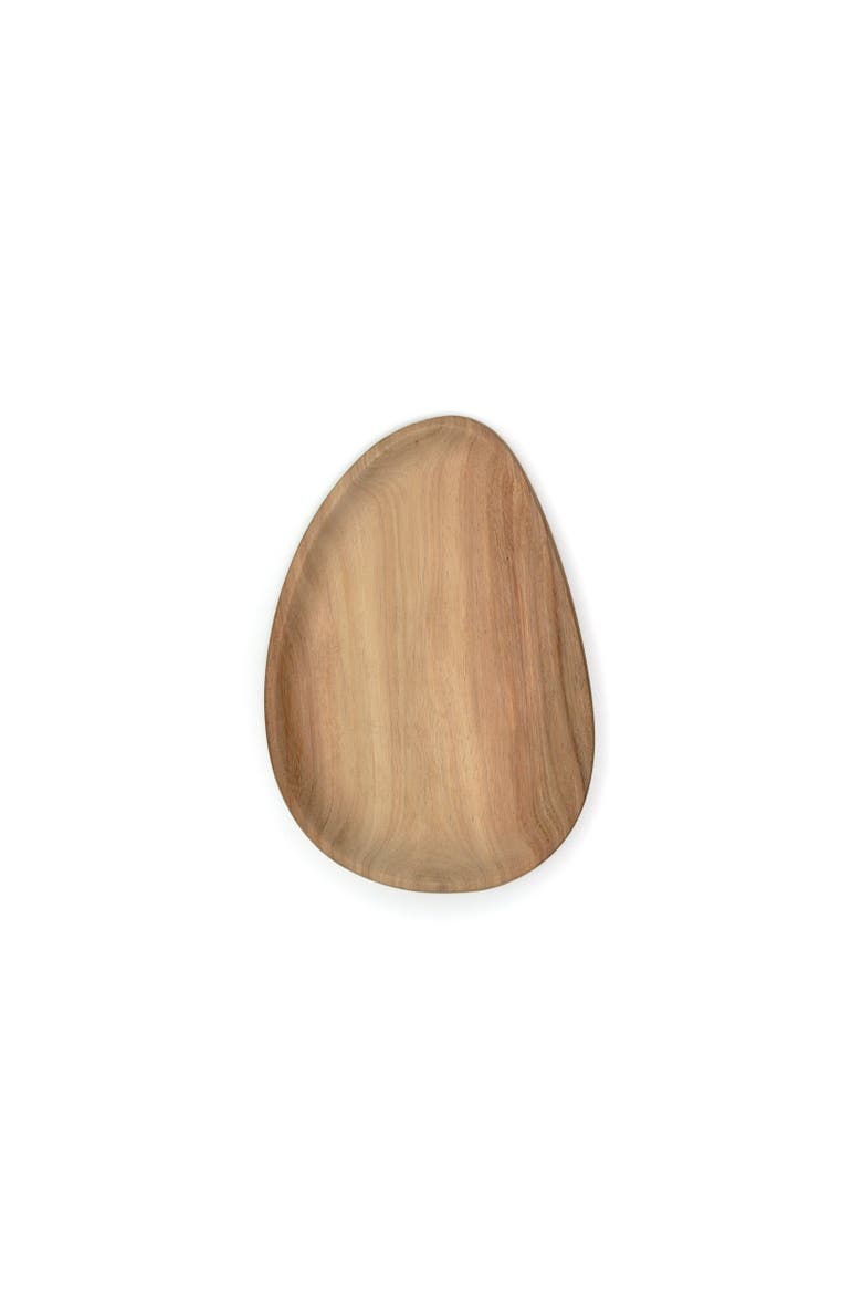 Carved Wooden Plate, Main, color, Natural