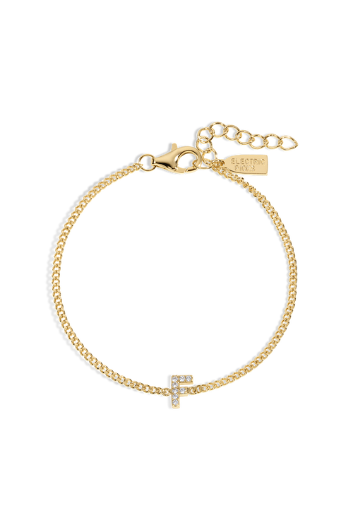 Electric Picks Initial Bracelet In Gold