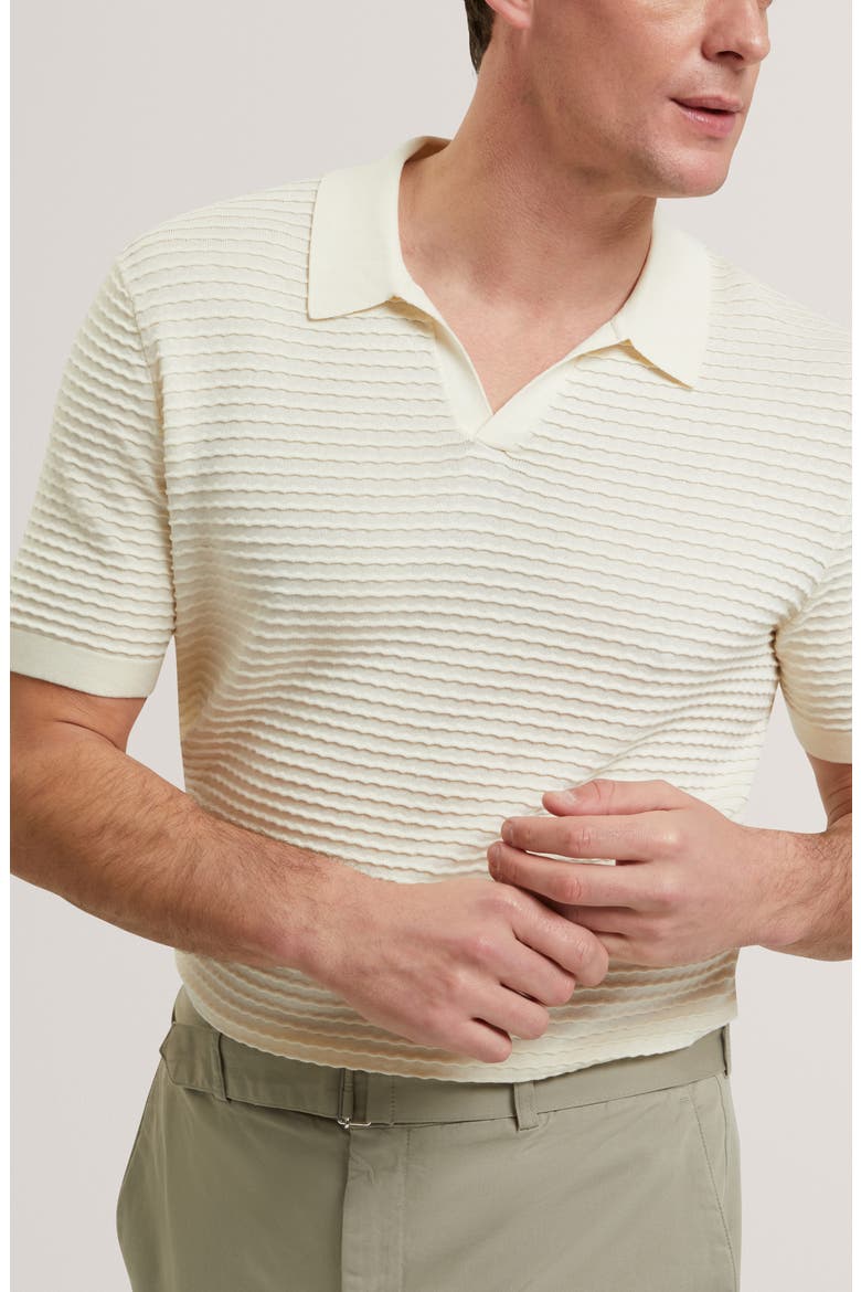 Bestel Textured Cotton Polo, Main, color, WHITE