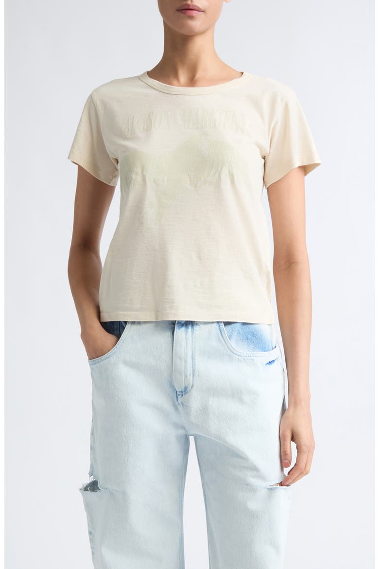 Bird Fitted T-Shirt, Main, color, CREAM