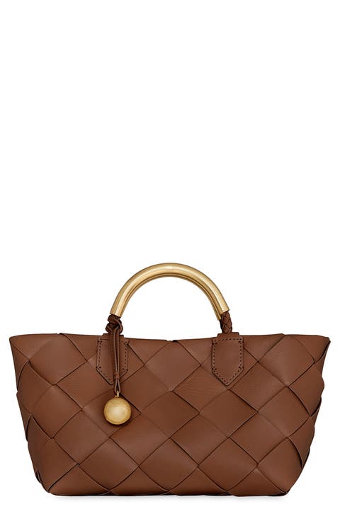 Mini Frankie Woven Leather Tote