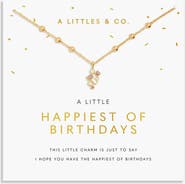 A Littles & Co A Little 'Happiest Of Birthdays' Necklace In Gold-Tone Plating