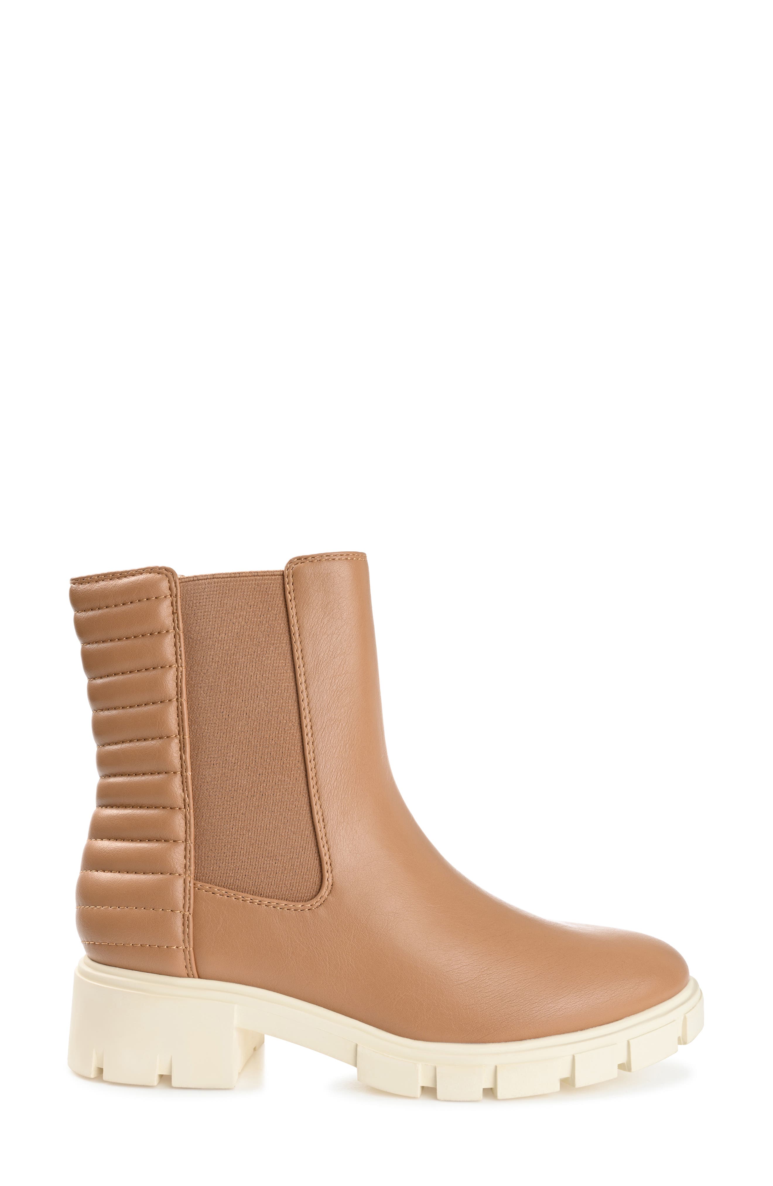 Journee Collection Tatiana Lug Sole Chelsea Boot, Alternate, color, Brown