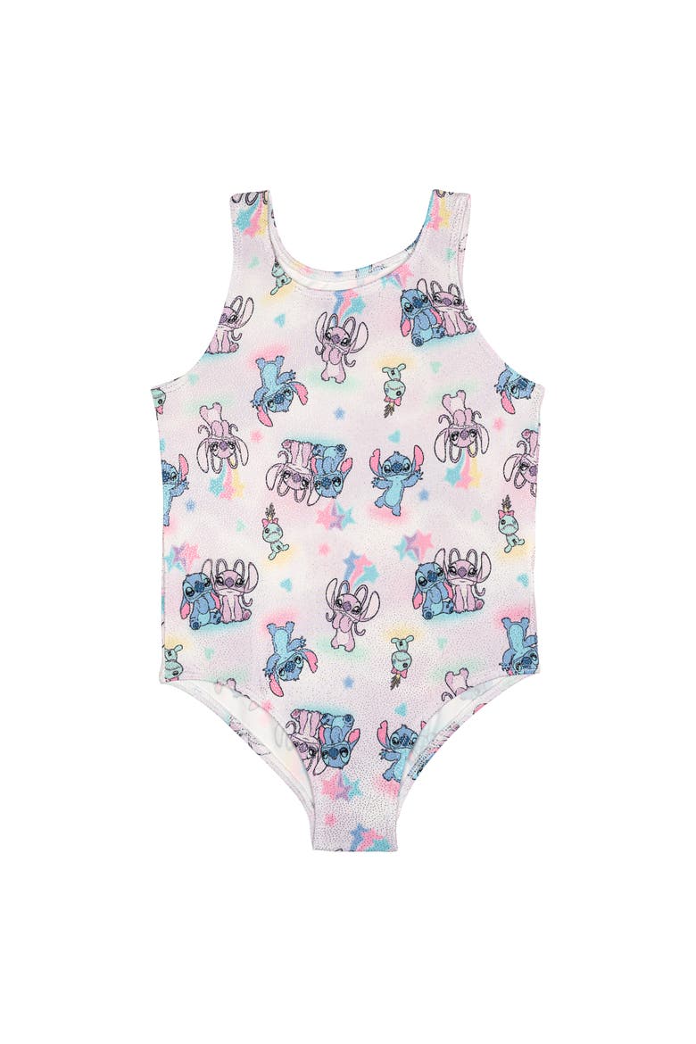 Lilo & Stitch Gymnastics Leotard and Shorts Set, Alternate, color, Pastel Stitch Angel